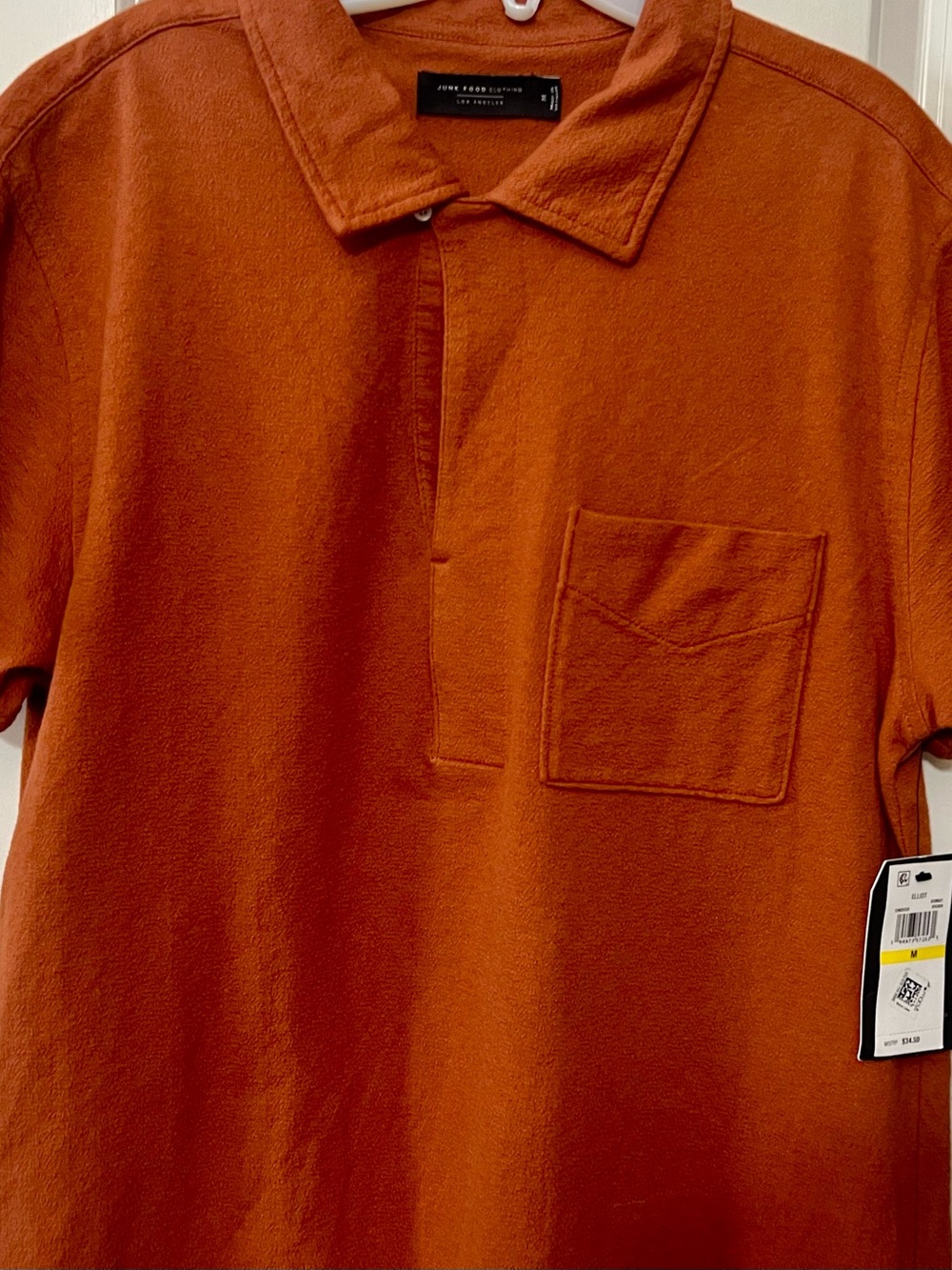 NWT Mens Junk Good Clothing Shirt Size Medium, Rust Color, Macy’s
